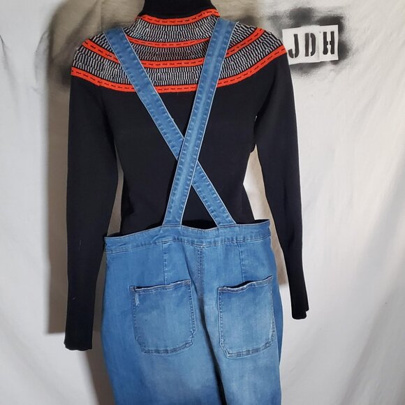 Celebrity Pink Denim Raw-Hem Skirtalls Sz L - Picture 9 of 16